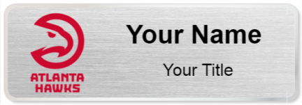 Custom name badges for Atlanta Hawks