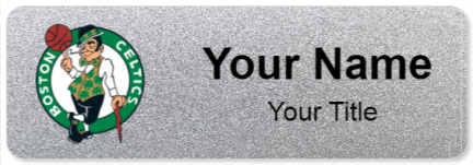 Custom name badges for Boston Celtics