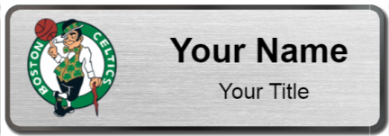Custom name badges for Boston Celtics