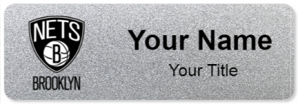 Custom name badges for Brooklyn Nets
