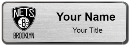 Custom name badges for Brooklyn Nets