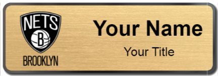 Custom name badges for Brooklyn Nets