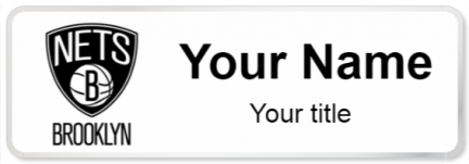 Custom name badges for Brooklyn Nets