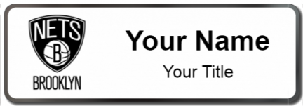 Custom name badges for Brooklyn Nets
