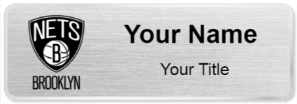 Custom name badges for Brooklyn Nets