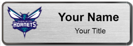 Custom name badges for Charlotte Hornets