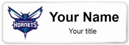 Custom name badges for Charlotte Hornets