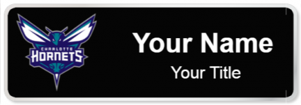 Custom name badges for Charlotte Hornets