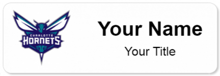 Custom name badges for Charlotte Hornets