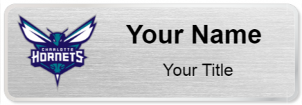 Custom name badges for Charlotte Hornets