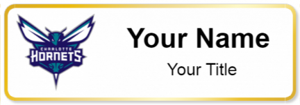 Custom name badges for Charlotte Hornets