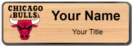 Custom name badges for Chicago Bulls