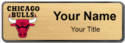 Custom name badges for Chicago Bulls