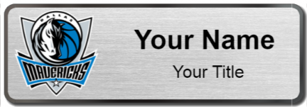 Custom name badges for Dallas Mavericks