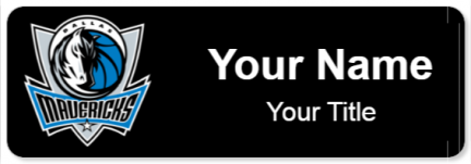 Custom name badges for Dallas Mavericks