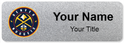 Custom name badges for Denver Nuggets