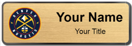 Custom name badges for Denver Nuggets