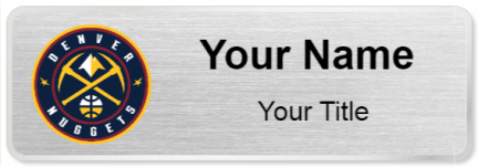 Custom name badges for Denver Nuggets