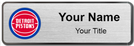 Custom name badges for Detroit Pistons
