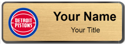 Custom name badges for Detroit Pistons
