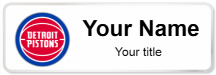 Custom name badges for Detroit Pistons