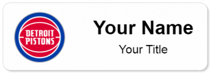 Custom name badges for Detroit Pistons