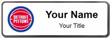 Custom name badges for Detroit Pistons