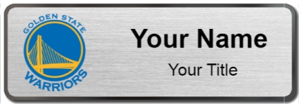 Custom name badges for Golden State Warriors