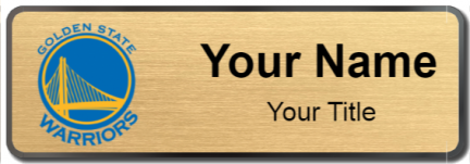 Custom name badges for Golden State Warriors