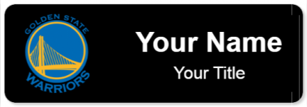 Custom name badges for Golden State Warriors