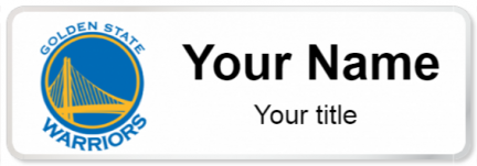 Custom name badges for Golden State Warriors