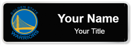 Custom name badges for Golden State Warriors