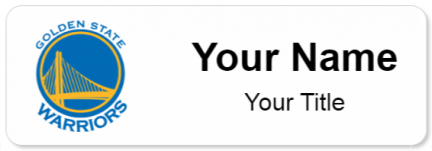 Custom name badges for Golden State Warriors