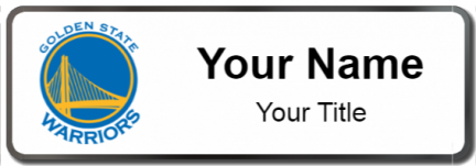 Custom name badges for Golden State Warriors