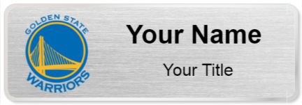 Custom name badges for Golden State Warriors