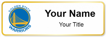 Custom name badges for Golden State Warriors