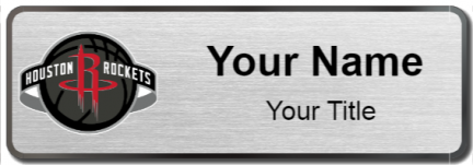 Custom name badges for Houston Rockets
