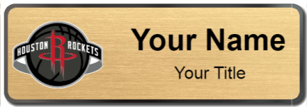 Custom name badges for Houston Rockets
