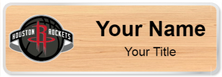 Custom name badges for Houston Rockets