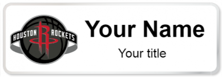 Custom name badges for Houston Rockets