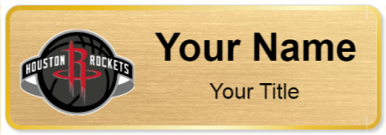 Custom name badges for Houston Rockets