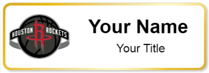 Custom name badges for Houston Rockets