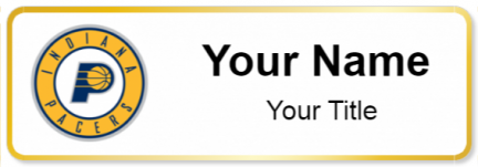 Custom name badges for Indiana Pacers