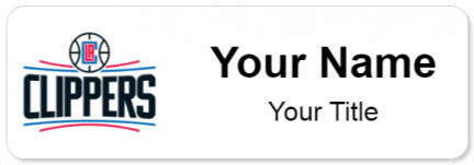 Custom name badges for LA Clippers