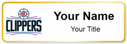 Custom name badges for LA Clippers