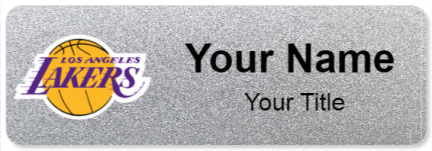 Custom name badges for LA Lakers