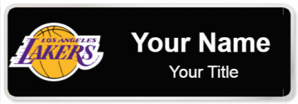 Custom name badges for LA Lakers
