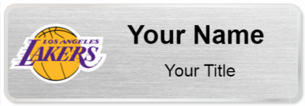 Custom name badges for LA Lakers