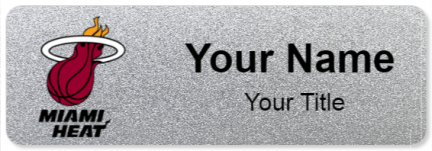 Custom name badges for Miami Heat