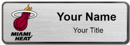Custom name badges for Miami Heat